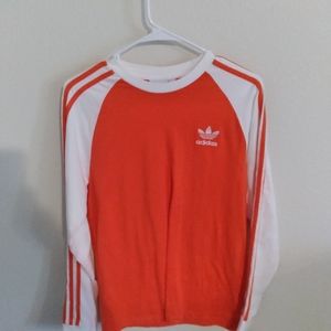 Mens Long sleeve white and orange adidas